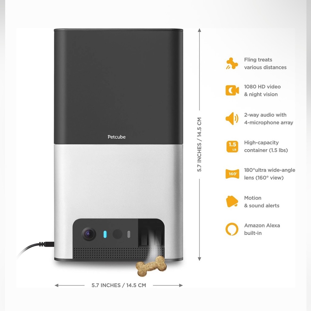 NIB Petcube Bites 2 Wifi Pet Camera & Treat Dispenser